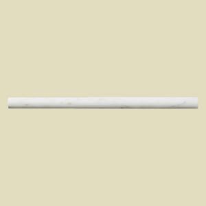 Jeffrey Court Carrara 3/4 in. x 12 in. Marble Dome Trim Wall Tile 99062