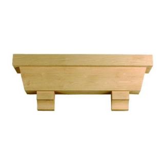 Fypon 122 in. x 18 in. x 10 in. Tapered Pot Shelf with Wood Grain Texture Block DISCONTINUED PS122X18S