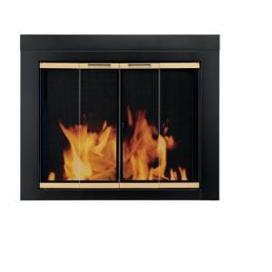 Pleasant Hearth Arrington Small Glass Fireplace Doors AR 1020