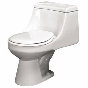 Pegasus Vogue 1 Piece 1.6 GPF Round Front Water Closet Toilet in White DISCONTINUED 2 140WH