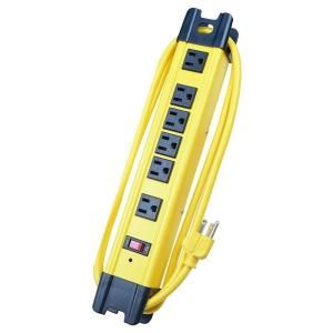 Tasco 6 ft. 14/3 SJT 1050 Joules 6 Outlet Surge Metal Strip   Yellow 11 00226