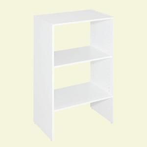 ClosetMaid Selectives 14.5 in. x 41.5 in. x 25 in. 3 Shelf White Stackable Organizer 7030