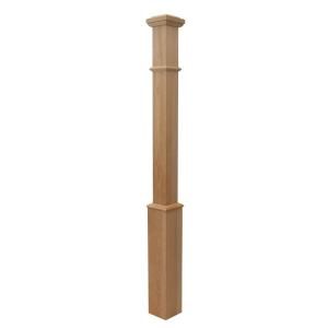 Sure Wood Forest Products Hemlock 5 in. x 55 in. Wood Craftsman Box Newel 4001564