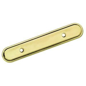 Amerock 3 in. Center Burnished Brass Backplate Pull BP3426 BB