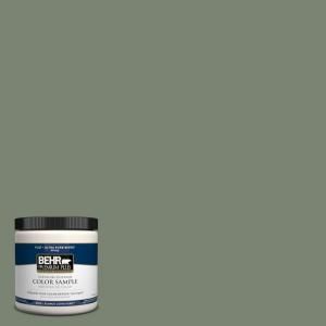 BEHR Premium Plus 8 oz. #ICC 77 Sage Green Interior/Exterior Paint Sample ICC 77PP