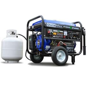 Duromax Dual Fuel 4,400 Watt Hybrid Propane/Gasoline Portable Generator with Wheel Kit and Electric Start XP4400EH