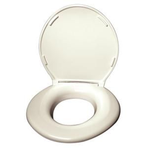 Big John Elongated Closed Front Toilet Seat with Cover in Cream 2445646 2CR