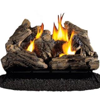 ProCom 24 in. Vent Free Dual Fuel Gas Fireplace Logs with Remote PCDS24RT