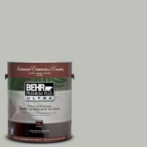 BEHR Premium Plus Ultra 1 Gal. #UL210 8 Silver Sage Interior Eggshell Enamel Paint 275001