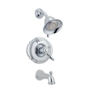 Delta Victorian 1 Handle Pressure Balanced Tub and Shower Trim Kit Only in Chrome (Valve not included) T17455