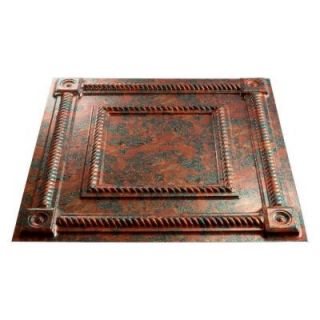 Fasade Coffer 2 ft. x 2 ft. Copper Fantasy Lay in Ceiling Tile L61 11