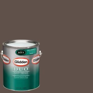 Glidden DUO 1 gal. #GLN20 01E Walnut Bark Eggshell Interior Paint with Primer GLN20 01E