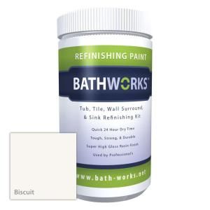 BATHWORKS 22 oz. DIY Bathtub Refinishing Kit with Slip Guard  Biscuit BWNS 08