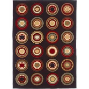 Tayse Rugs Laguna Charcoal 5 ft. x 7 ft. Contemporary Area Rug 4638  Charcoal  5x7