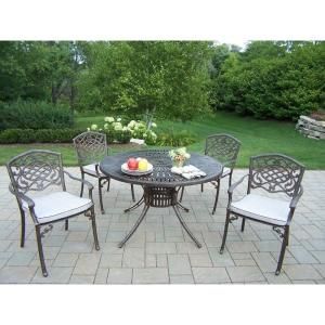 Oakland Living Sunray Patio 5 Piece Dining Set with Fully Welded Chairs and Cushions 1118 2120 9 AB