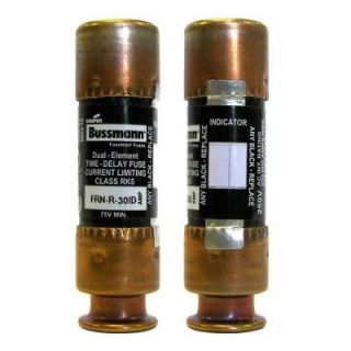 30 Amp 250 Volt EasyID Fusetron Dual Element Time Delay Current Limiting Fuse FRN R 30ID