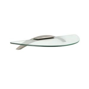 Knape & Vogt Premier 6 in. x 18 in. Arc Gray Glass Decorative Shelf Kit 99A EG 18