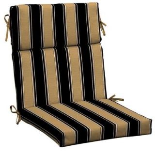 Hampton Bay Twilight Stripe with Roux High Back Outdoor Chair Cushion AC30062X 9D1