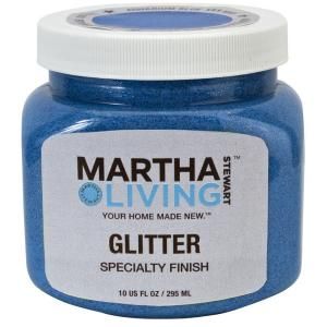 Martha Stewart Living 10 oz. Aquarium Blue Glitter Paint HD22 73