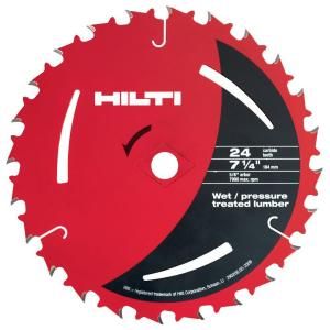Hilti 7 1/4 in. x 24 Tooth Pressure Treated and Wet Lumber Circular Saw Blades (50 Pack) 3445957