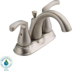 Delta Denim 4 in. Centerset 2 Handle Bathroom Faucet in Stainless 25702LF SS