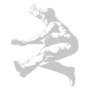 Sudden Shadows 26 in. x 34 in. Guitar Guy Wall Decal 02227