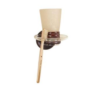 Home Decorators Collection Traditional 5 in. H Toothbrush/Tumbler Holder in Aged Bronze 0376410410