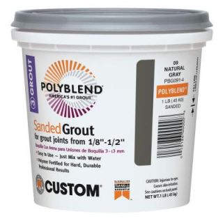 Polyblend #09 Natural Gray 1 lb. Sanded Grout PBG091