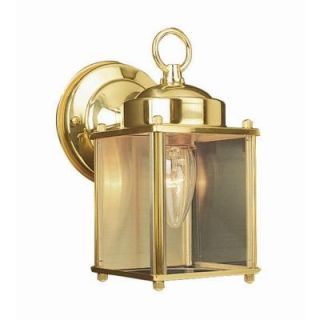 Design House Coach Wall Mount Outdoor Polished Brass Downlight 502633