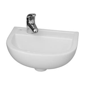 Barclay Products Compact Wall Mount Bathroom Sink Basin in White 4L 531WH