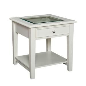 Home Decorators Collection Panorama White Display End Table CK1132