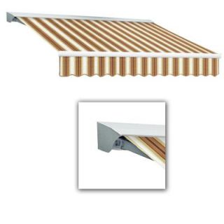AWNTECH 8 ft. LX Destin with Hood Manual Retractable Acrylic Awning (84 in. Projection) in Tan/Terra/White DM8 254 WTTER