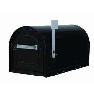 Gibraltar Mailboxes Wyngate Locking Post Mount Mailbox in Black WM16KB01