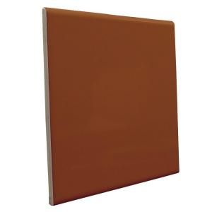 U.S. Ceramic Tile Color Collection Bright Copper 6 in. x 6 in. Ceramic Surface Bullnose Wall Tile DISCONTINUED U794 S4669