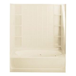 Sterling Plumbing Ensemble 36 in. x 60 in. x 72 in. Whirlpool Bath and Shower Kit with Right Hand Drain in Almond 76100120 47