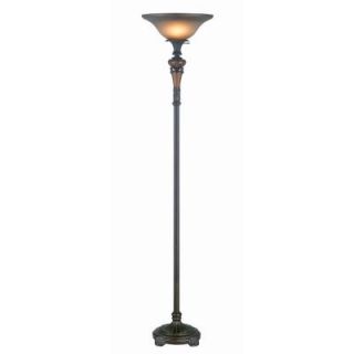 Illumine Designer Collection 71 in. Gold Floor Lamp with Alabaster Glass Shade CLI C6309