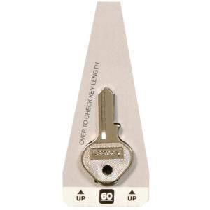 The Hillman Group #60 Blank Padlock Master Lock Key 88041