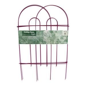 Glamos Wire Products 32 in. x 10 ft. Galvanized Steel Folding Garden Fence Fuchsia (10 Pack) 770140