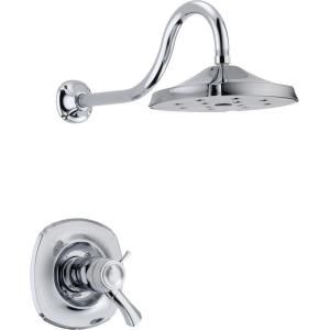 Delta Addison Single Handle Thermostatic Shower Faucet and Trim Kit Only in Chrome featuring H2Okinetic (Valve Not Included) T17T292