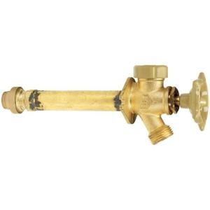 3/4 in. x 8 in. Brass Anti Siphon Frost Free Sillcock Valve with Push Fit Connections P140 8 34x8