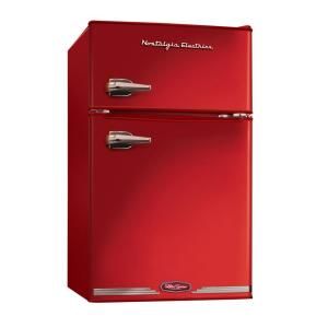 Nostalgia Electrics Retro Series 3.1 cu. ft. Mini Refrigerator with Freezer in Red RRF325HNRED