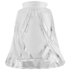 Westinghouse 5 1/4 in. x 5 in. Frosted and Clear Cross Accessory Shade 8127000