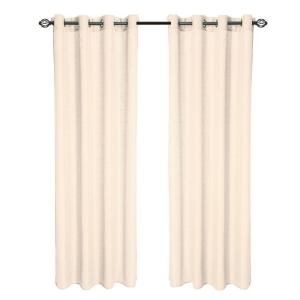 Lavish Home Cream Olivia Jacquard Grommet Curtain Panel, 108 in. Length 63 108T938 C