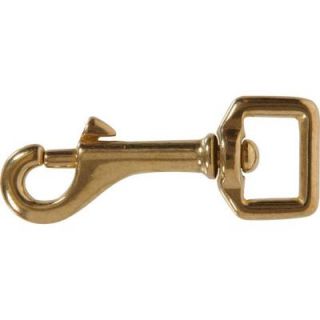 The Hillman Group 1 x 3 in. Bolt Snap with Strap Swivel Eye in Solid Brass (10 Pack) 852478.0