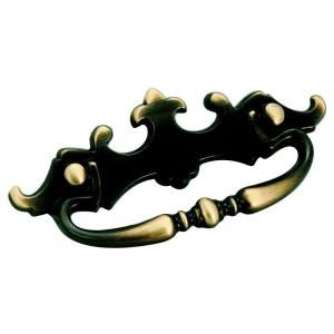 Amerock Classic Accent Colonnade 3 in. Antique English Bail Pull in Antique Brass Finish BP152 AE