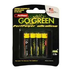 Perfpower Go Green AAA Alkaline Battery (4 Pack) 24002