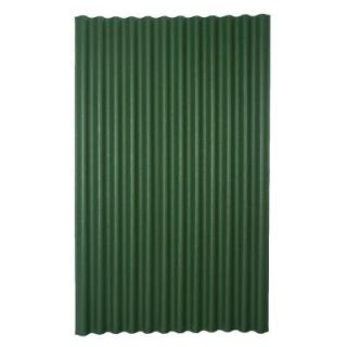 Ondura 48 in. x 79 in. Green Asphalt Corrugated Roof Panel 154