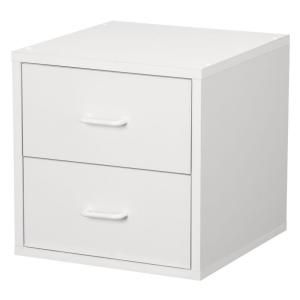 Foremost 15 in. White 2 Drawer Cube 327401