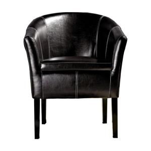 Abbyson Living Napa Espresso Bonded Leather Club Chair DISCONTINUED LI S168 CH ES