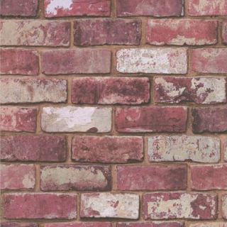 Graham & Brown 56 sq. ft. Brick Red Wallpaper 57146